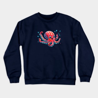 Cute red octopi Crewneck Sweatshirt